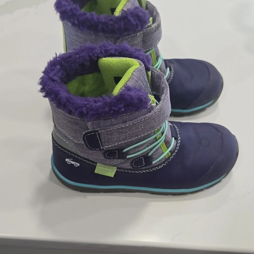Girls See Kai Run Gilman Purple Winter Boots Size 13 Waterproof & Insulated - Picture 3 of 9